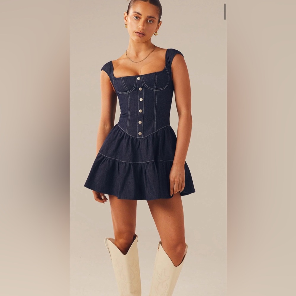 Denim Navy Blue Dress